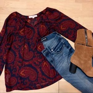 LOFT Paisley Print Blouse
